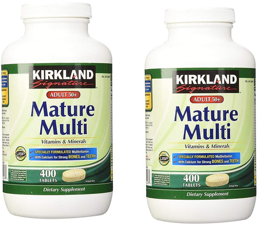 Kirkland Signature Mature Adult Multi Vitamin Tablets, 2 Package (400 Count)