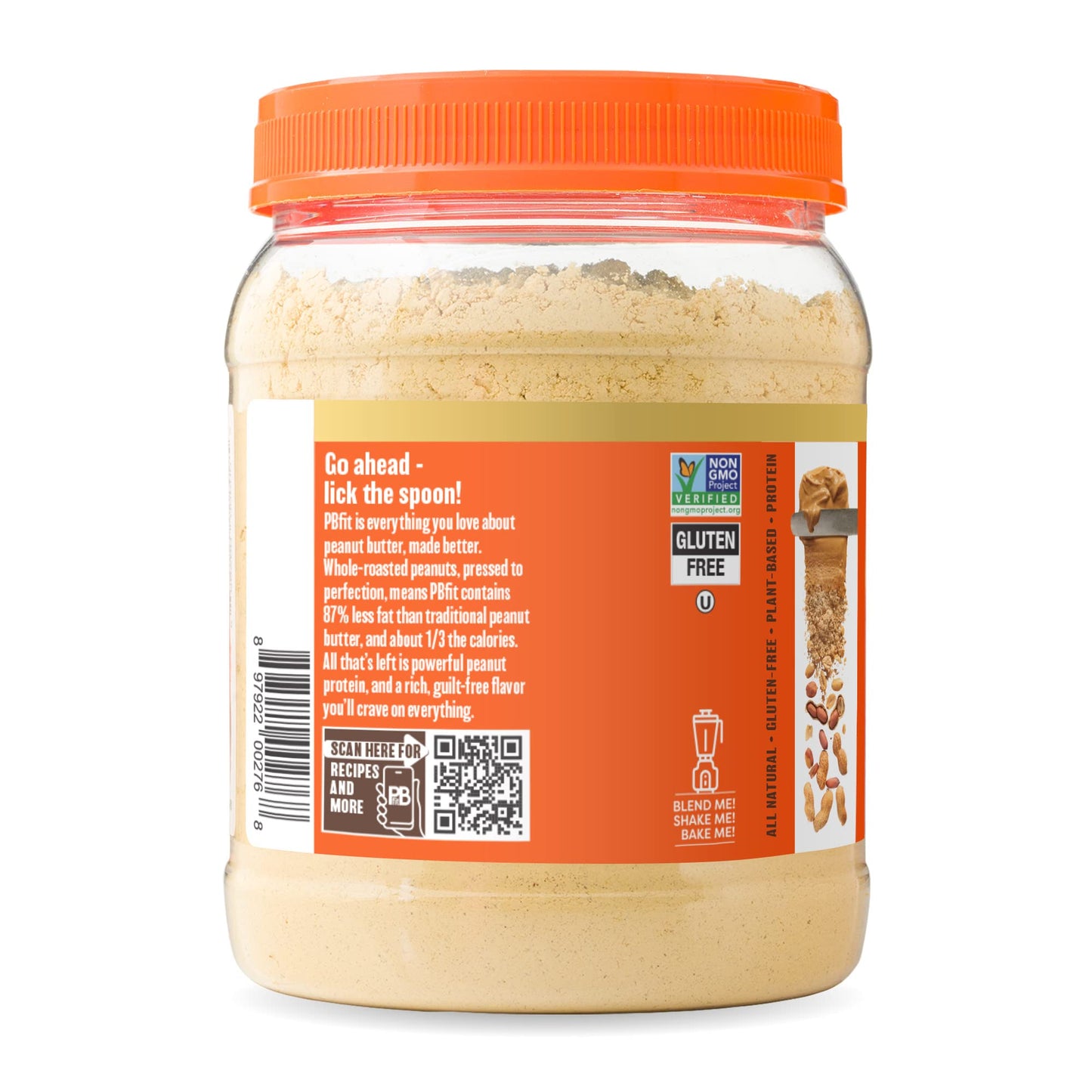 PBfit All-Natural Peanut Butter Powder, Powdered Peanut Spread From Real Roasted Pressed Peanuts, 8g of Protein, 30 Ounce (Pack of 1)