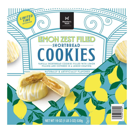 Member�s Mark Lemon Zest Filled Vanilla Shortbread Cookies (19 Ounce)