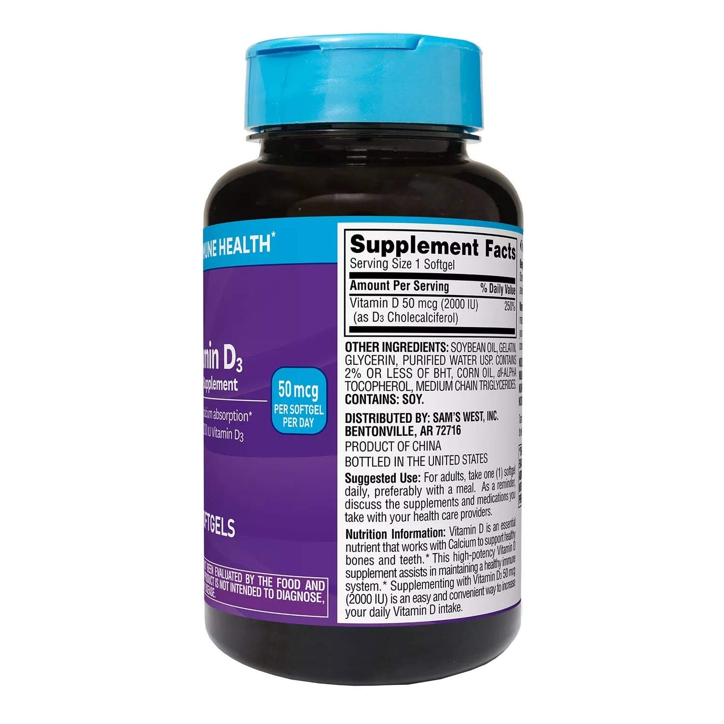 Member's Mark Vitamin D-3 2000 IU Dietary Supplement (400 ct.)