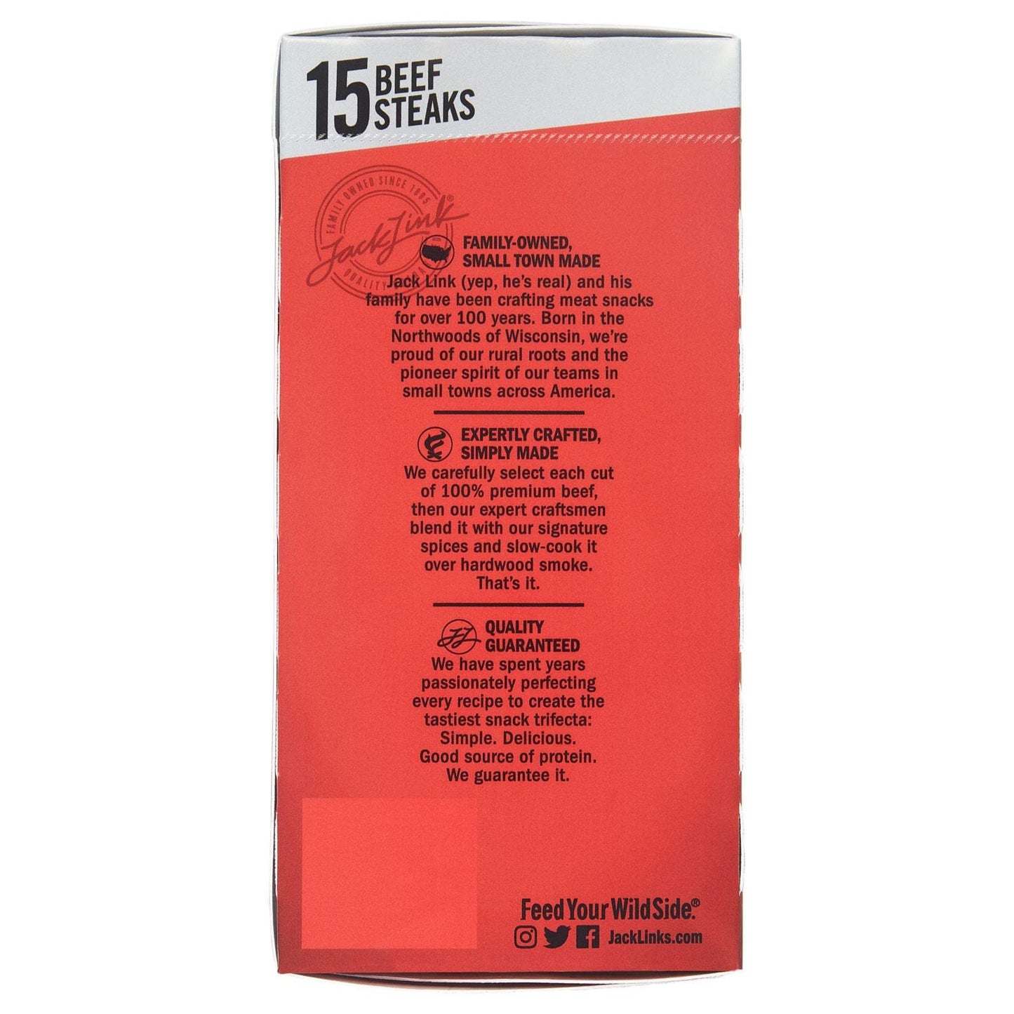 Jack Link�s Original Tender Style Beef Steak, 0.8 Ounce (15 Count)