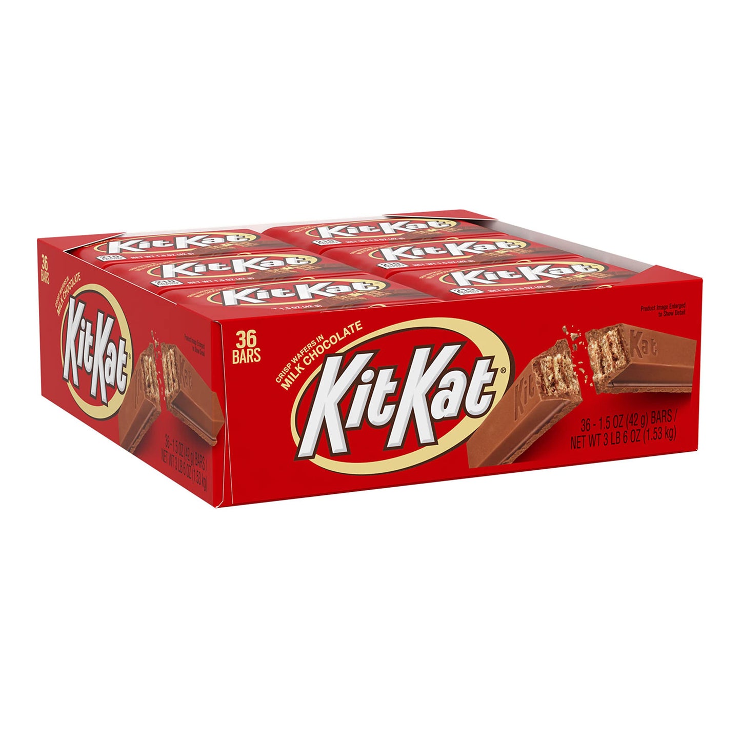 KIT KAT Milk Chocolate Individually Wrapped, Bulk Wafer Candy Bars, 1.5 oz (36 Count)