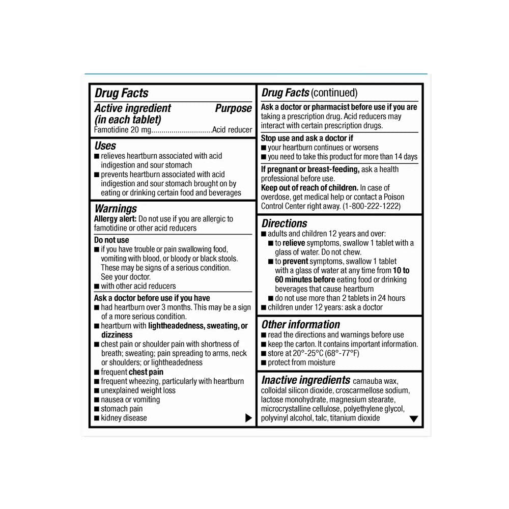 Member?s Mark Acid-Pep Famotidine Tablets, 20 mg (100 ct, 2pk.)