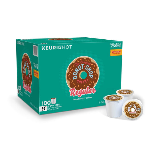 The Original Donut Shop, Single-Serve K-Cup Pods, Medium Roast Coffee, 100 Count, (Pack of 1), Regular