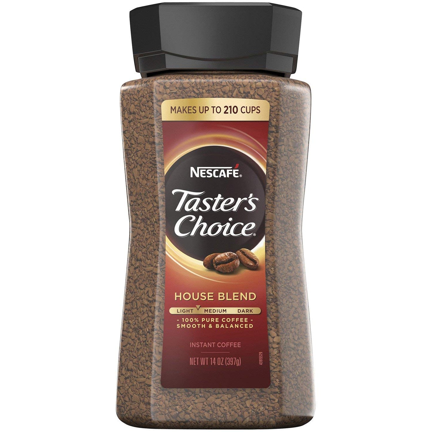 Nescafe Taster's Choice House Blend Instant Coffee, 14 oz (2 Packs)