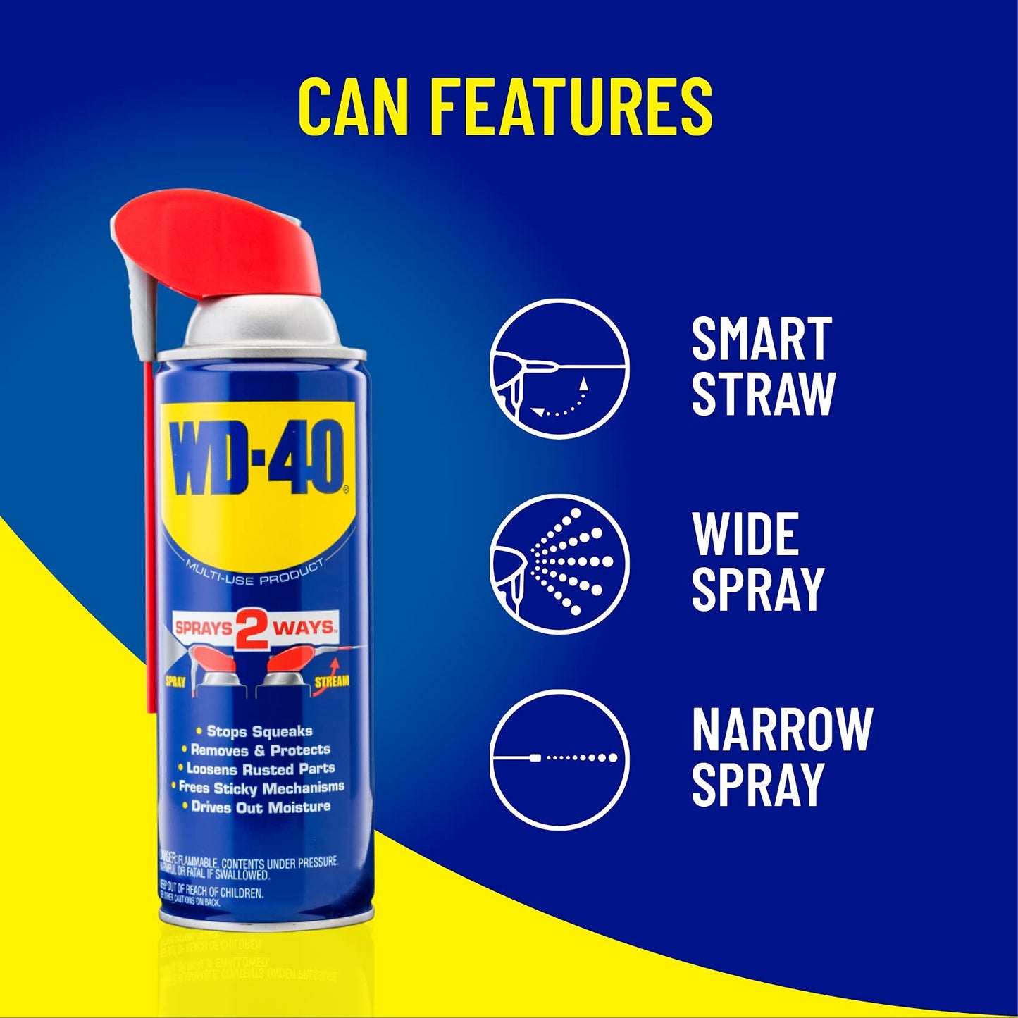WD-40 Original Forumla, Multi-Use Product with Smart Straw Sprays 2 Ways, 8 OZ [2-Pack]