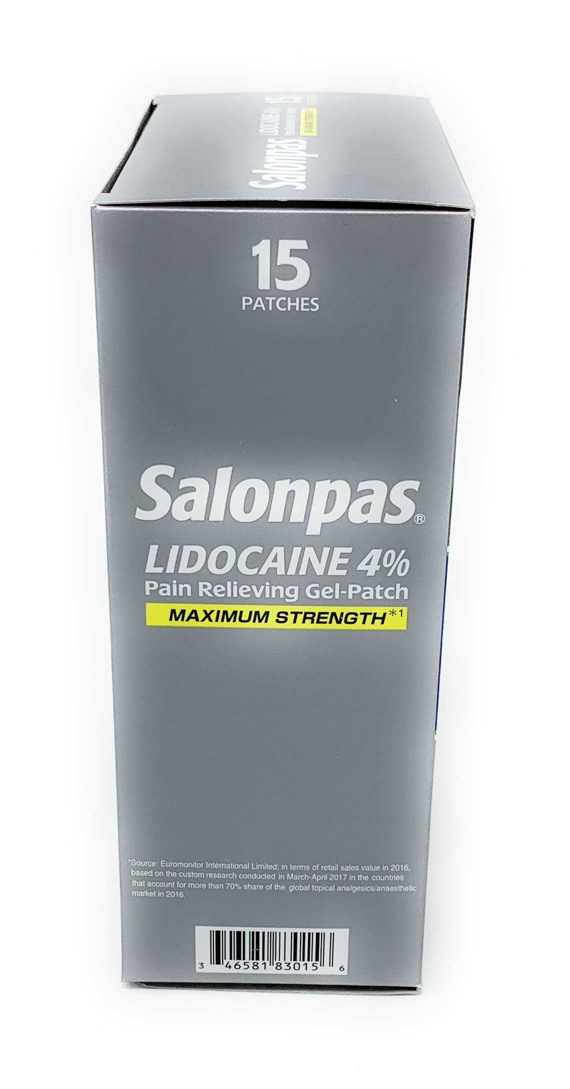 Salonpas LIDOCAINE Pain Relieving Maximum Strength Gel 15Patch