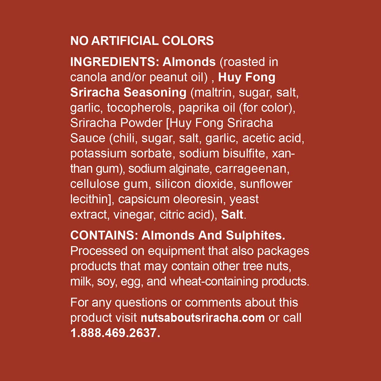 Sriracha Hot Chili Almonds- Seasoned with with Authentic Sriracha Flavor ~ 24 oz