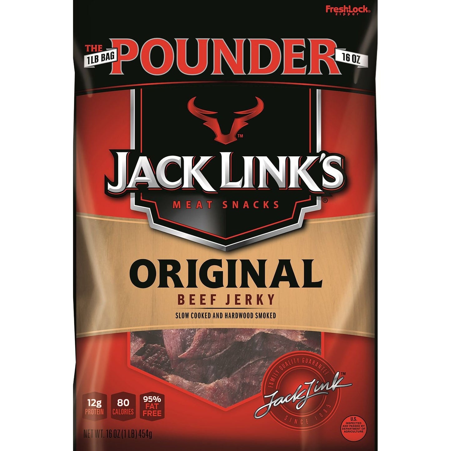 Jack Link's Original Beef Jerky, 16 Ounce (5 Pack)