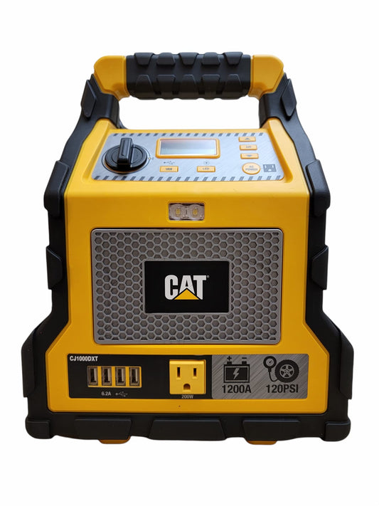 CAT Personal Power Station Upgraded 1200 Peak AMP Faster Air Compressor 6.2 AMP USB Power Bank