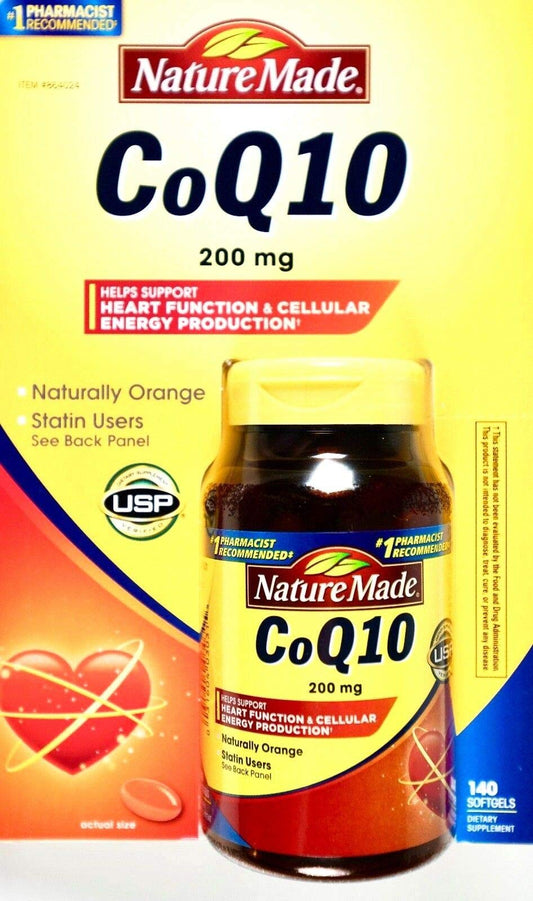 Nature Made Coq10 200 Mg, Naturally Orange, Value Size,140 Count Softgels