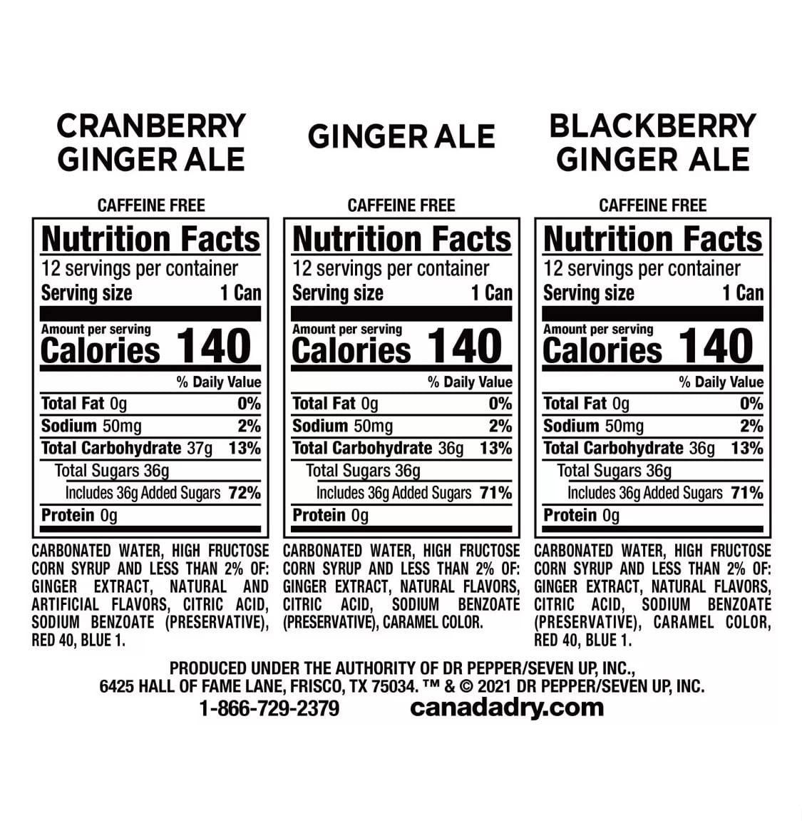 Canada Dry Winter Variety Pack, 12 Ounce (36 Pack)