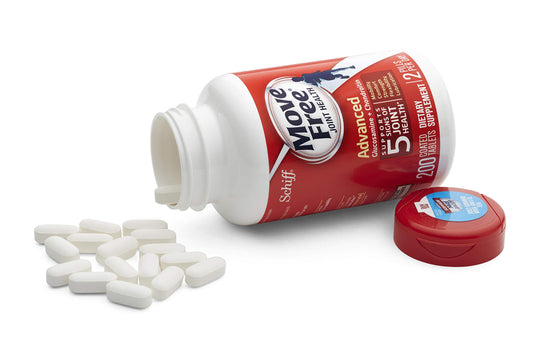 Move Free Advanced, Tablets (200 Count Box) - Joint Health Supplement with Glucosamine and Chondroitin (Pack of 2)