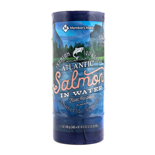 Member's Mark Canned Atlantic Salmon 7 oz. can, 5 pk. (pack of 3) A1