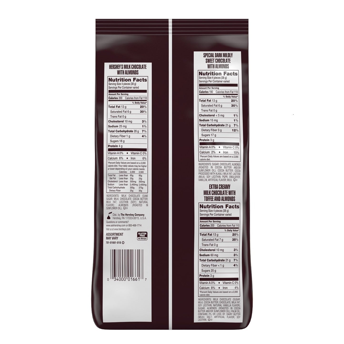 HERSHEY'S Nuggets Assortment, Holiday Chocolate Candy Gift, 52 Ounce Bag