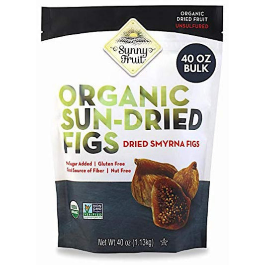 Organic Dried Smyrna Figs 40oz Bulk Bag | Tender & Juicy - NO Added Sugars, Sulfurs or Preservatives | ALLERGEN-FRIENDLY, VEGAN, KOSHER & HALAL