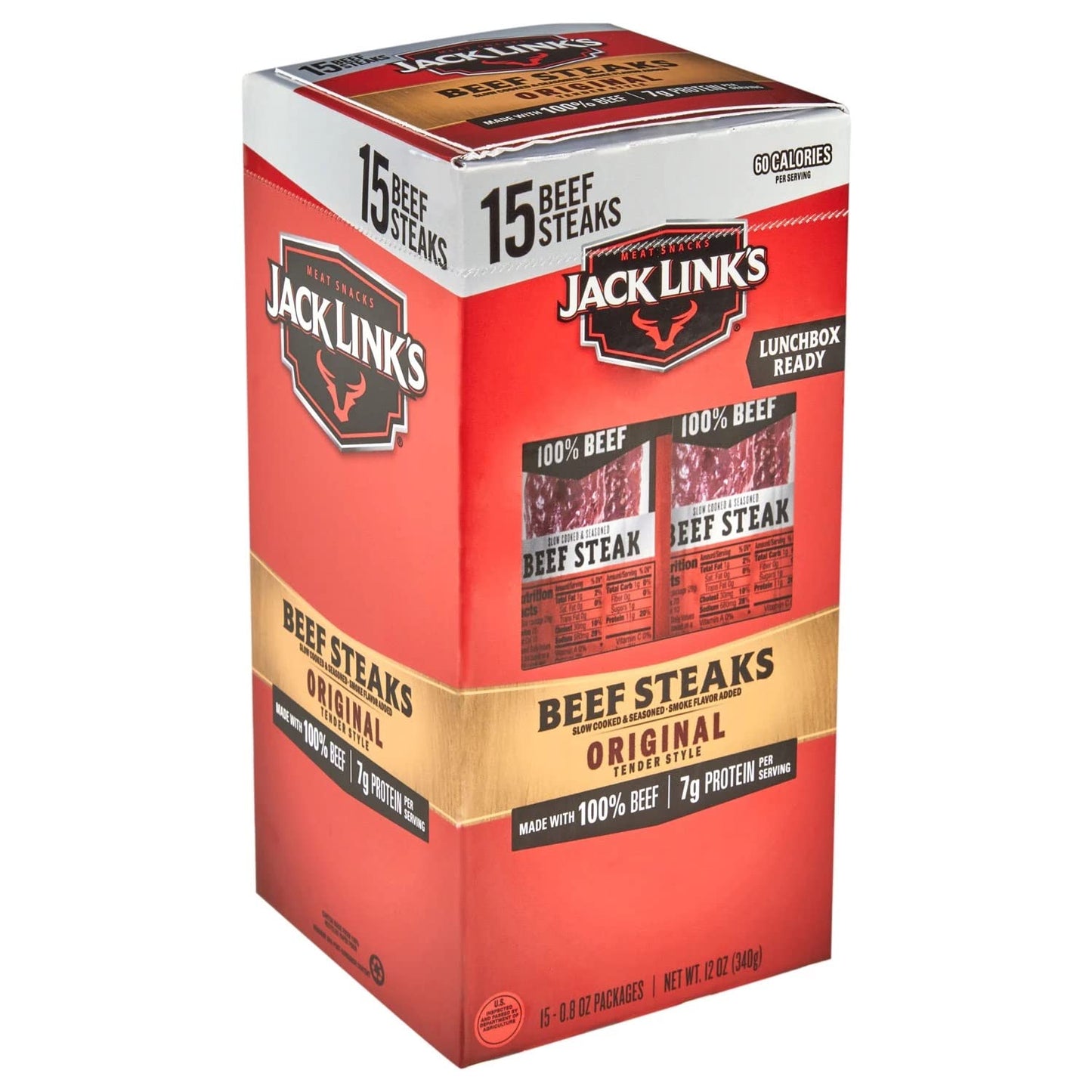 Jack Link�s Original Tender Style Beef Steak, 0.8 Ounce (15 Count)