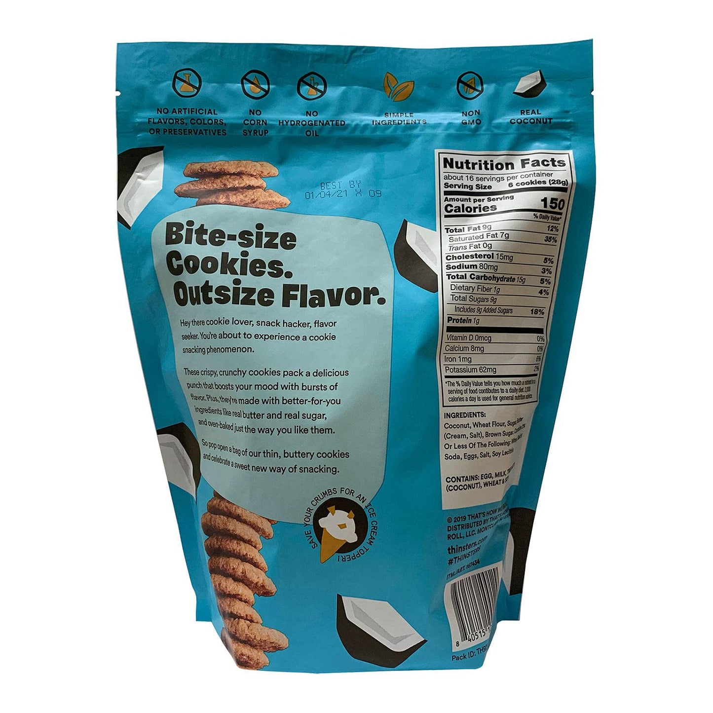 Thinster's Coconut Cookie, 19-ounces