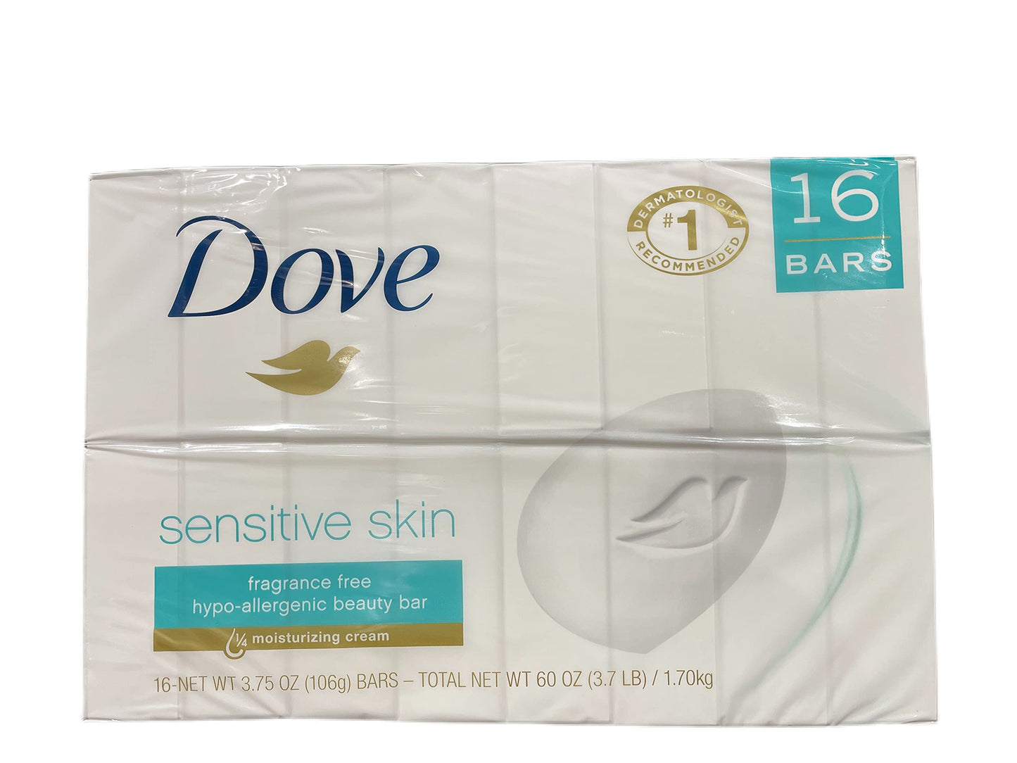 Dove Beauty Bar, Sensitive Skin (3.75 oz., 16 ct.)