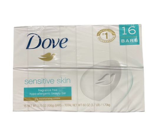 Dove Beauty Bar, Sensitive Skin (3.75 oz., 16 ct.)