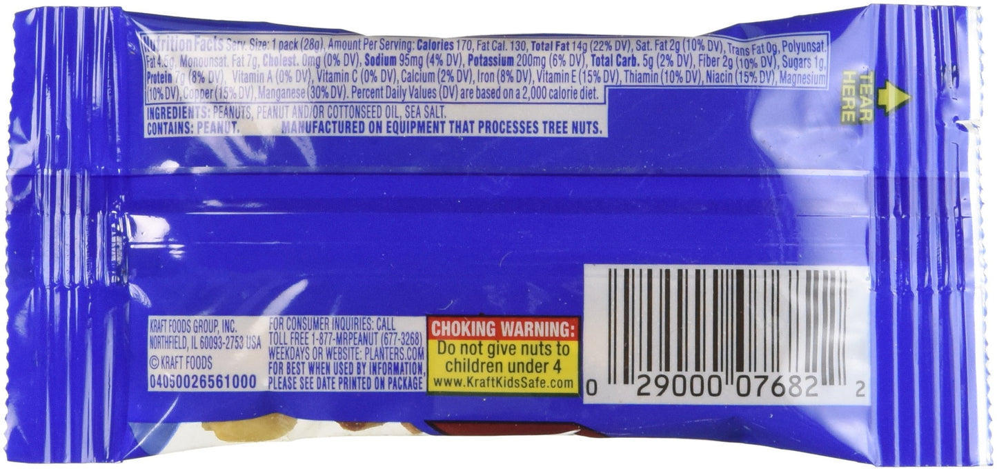 Planters Nuts on the Go Salted Peanuts, 1 oz single-serve bags, 48-Count