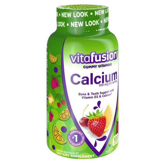 Vitafusion Calcium Adult Vitamins - 100 Gummies - 2 pack.