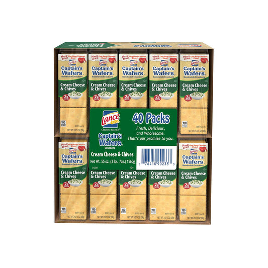 An Item of Lance Captain's Wafers Cream Cheese and Chives (40 pk.) - Pack of 2 - Bulk Disc