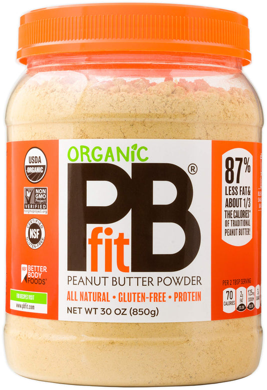 PBfit All-Natural Organic Peanut Butter Powder, 30 Ounce, Peanut Butter Powder from Real Roasted Pressed Peanuts, Good Source of Protein, Organic Ingredients
