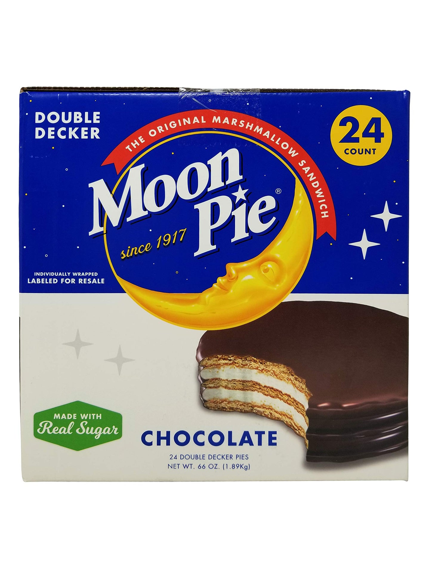 Moon Pie The Original Marshmallow Sandwich Chocolate 24 Count 66 OZ