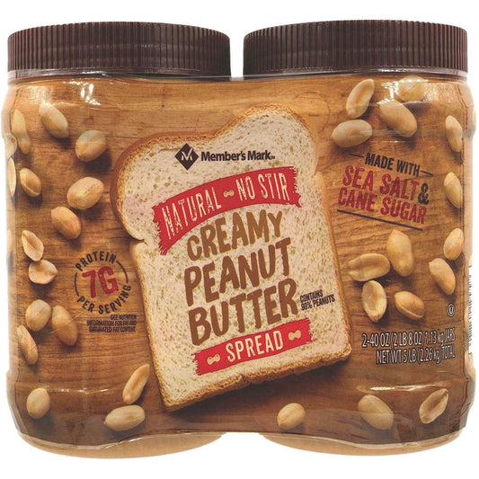Member's Mark Natural Peanut Butter, 80 Ounce