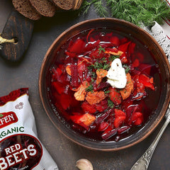 Gefen Organic Red Beets, Whole, Peeled, Cooked & Ready to Eat, 1.1lb (3 Pack)