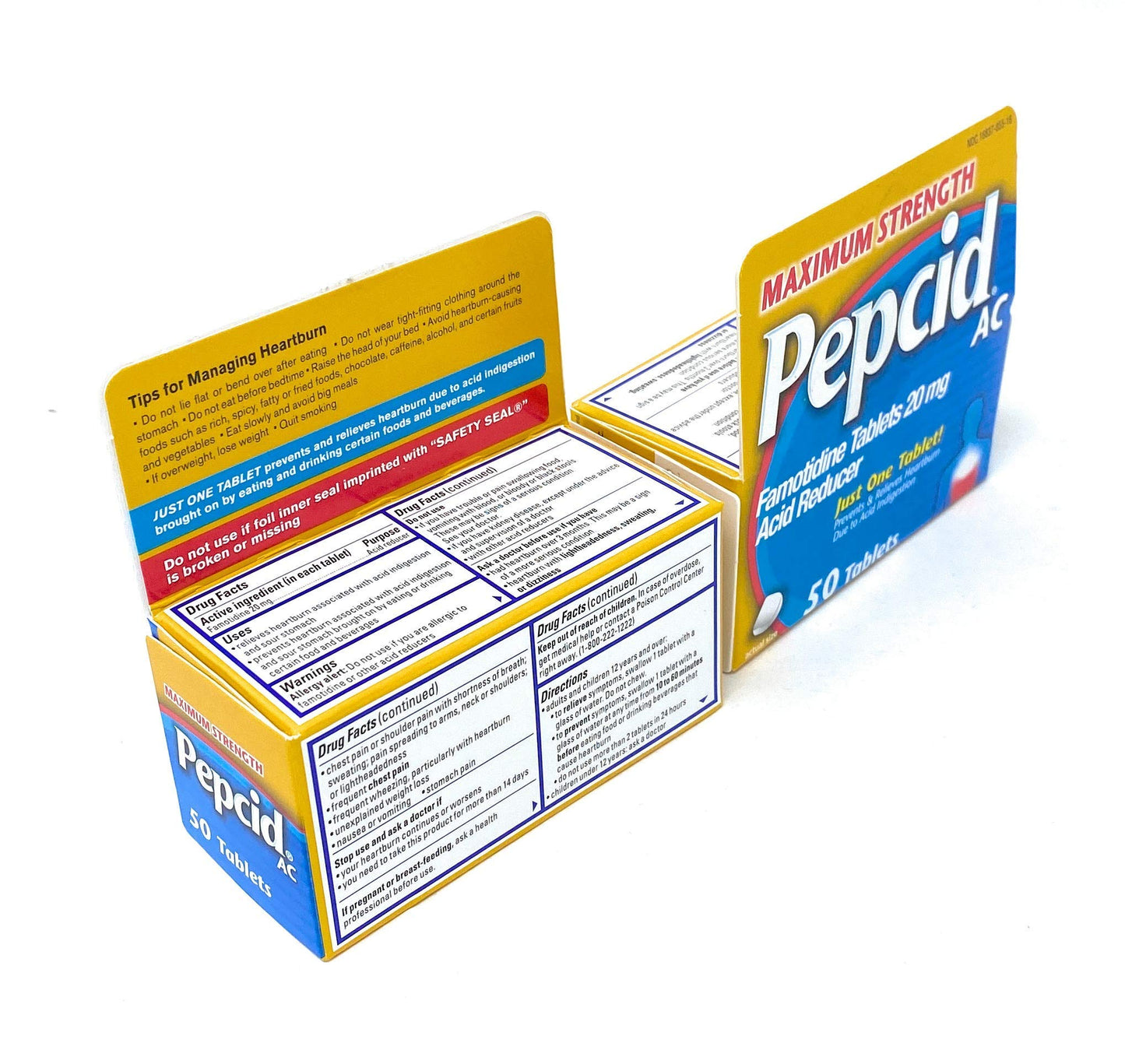 Pepcid AC Acid Reducer Maximum Strength Tablets, (125 Count Total)