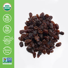 Sun-Maid Organic California Raisins Snack | 32 Ounce Bags | Pack of 2 | Whole Natural Dried Fruit | No Sugar Added | Naturally Gluten Free | Non-GMO | Vegan And Vegetarian Friendly