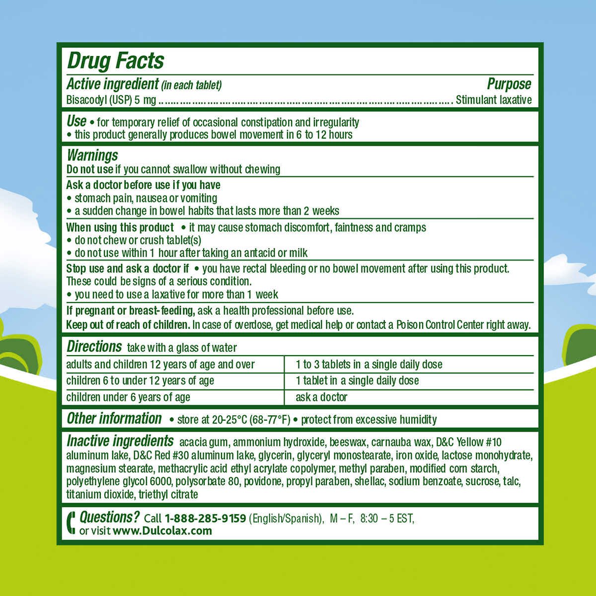 Dulcolax Laxative 5 mg - 200 Tablets (2 Packs)