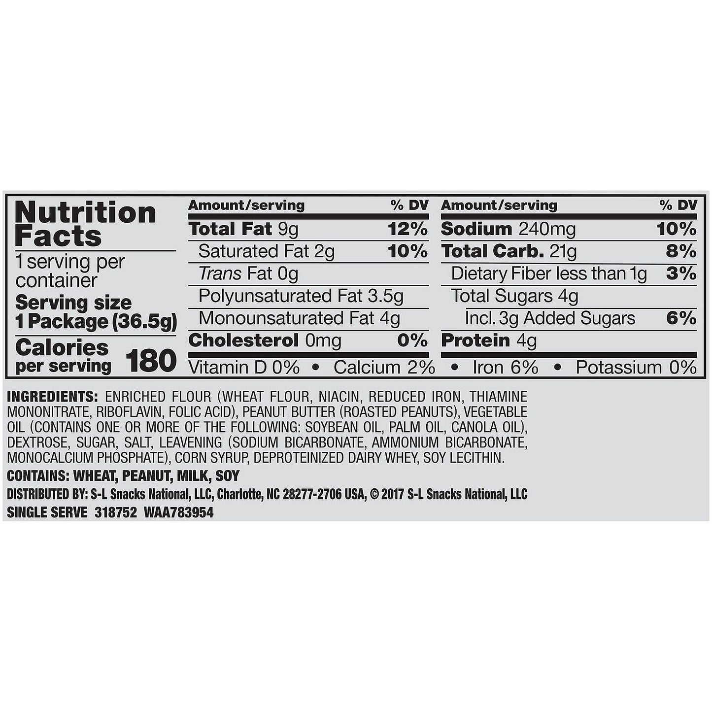 Product of Lance Toasty Peanut Butter Sandwich Crackers (40 ct.) - Crackers [Bulk Savings]