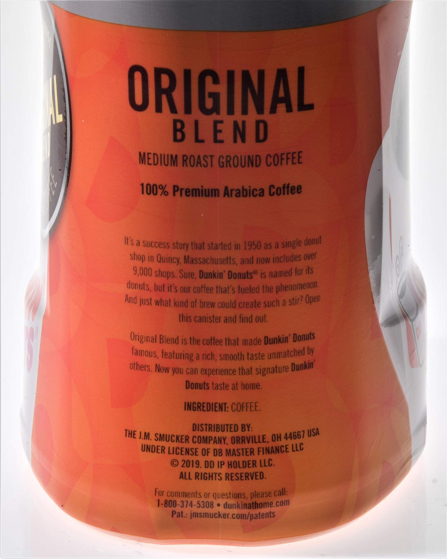 Dunkin' Donuts Original Blend Ground Coffee Medium Roast Net Wt (45 Oz), Original Blend, 45 Oz