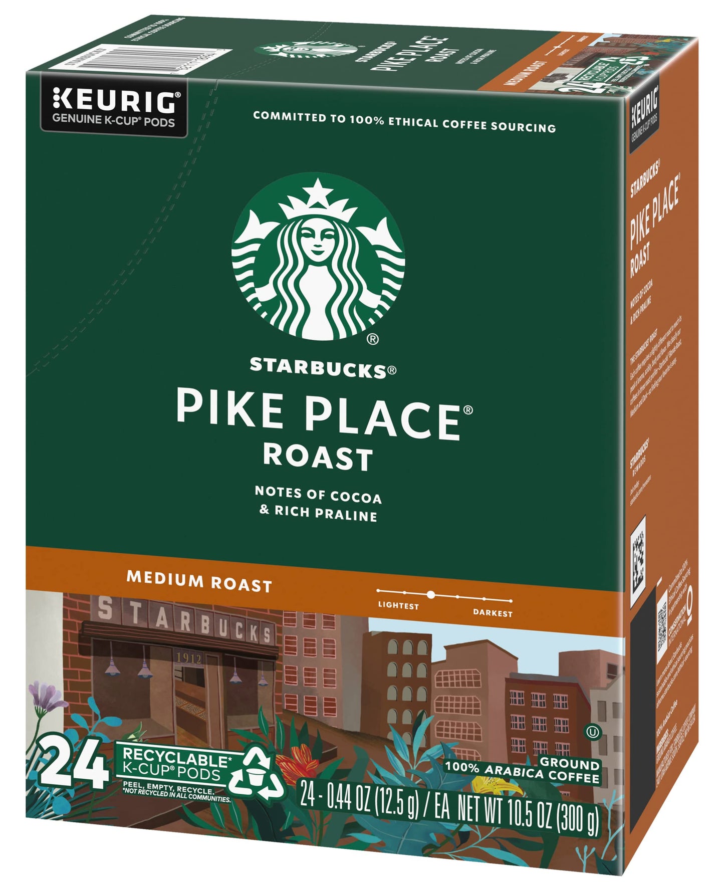 Starbucks Pike Place single serve capsules for Keurig K-Cup pod brewers, 24 Count (Pack of 3)