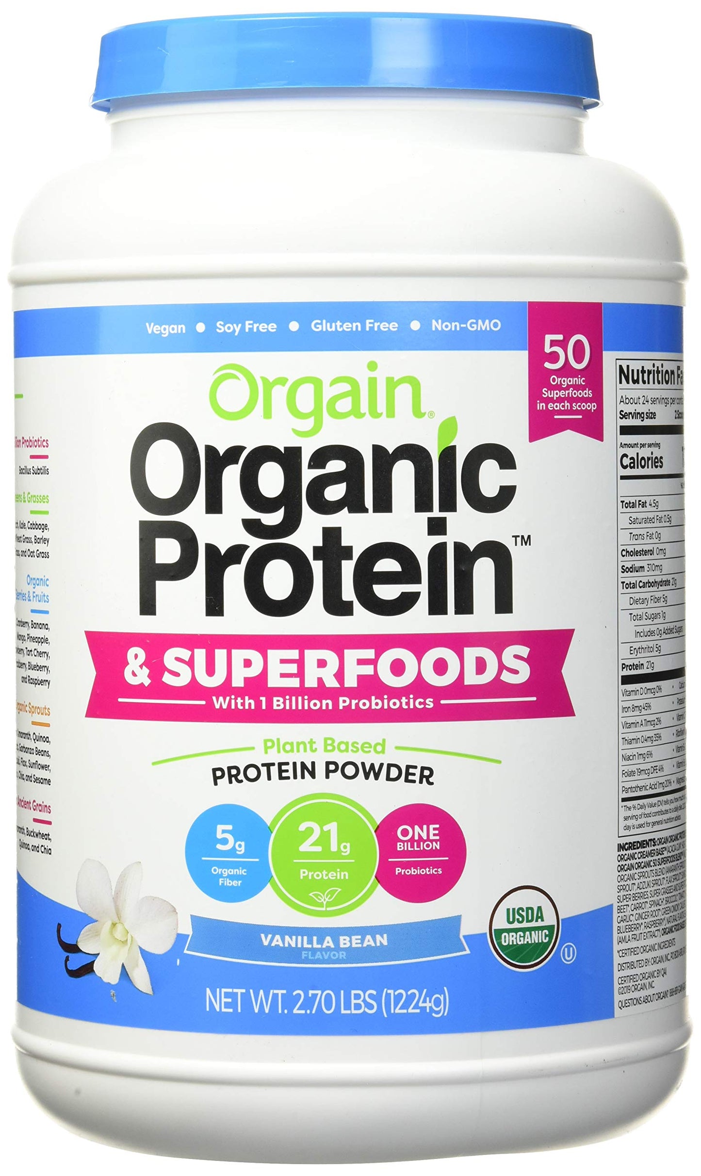 Orgain Organic Protein And Super Foods, 2.70 Pound