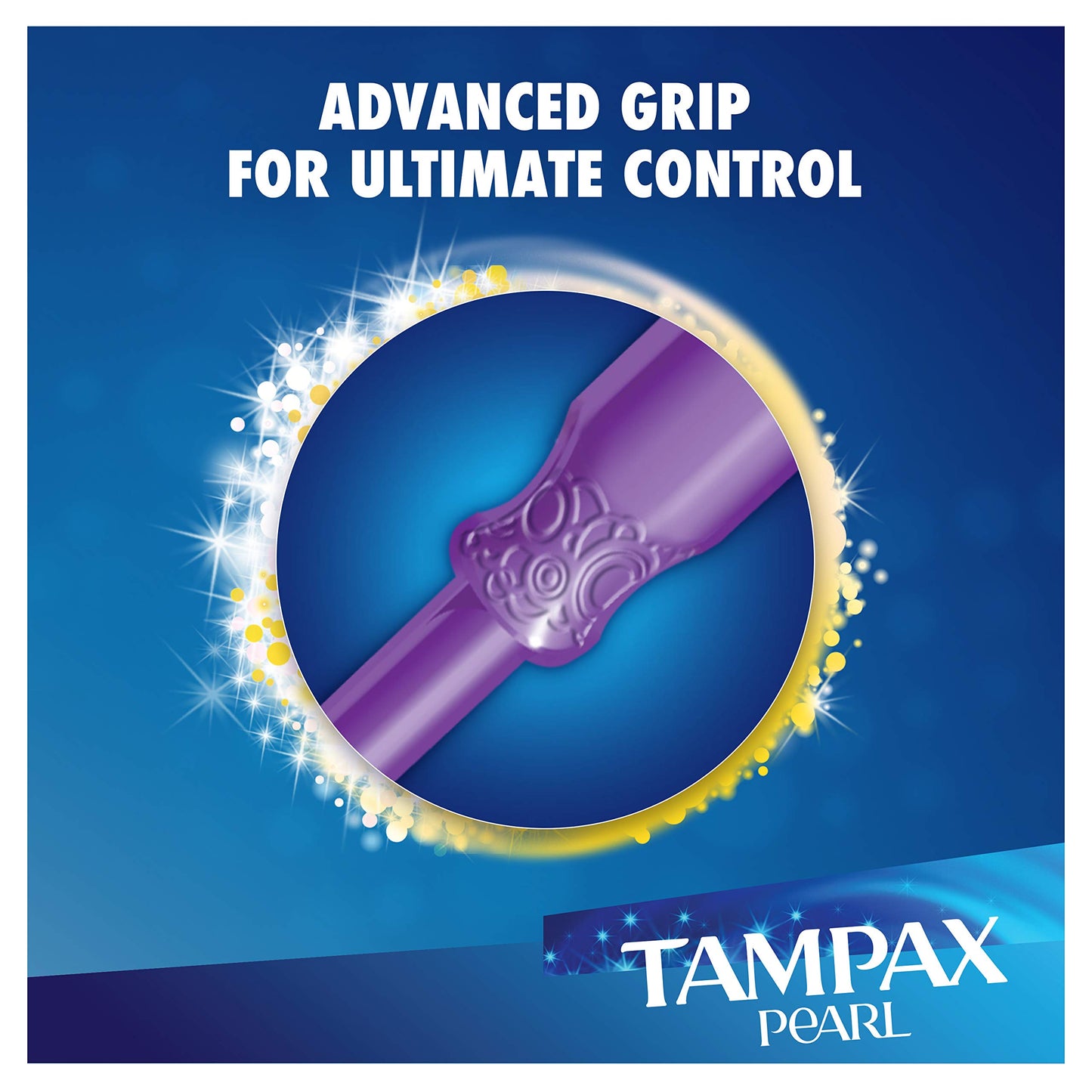 TAMPAX Pearl Advanced Grip Plastic Tampons Regular Unscented, 96 Count