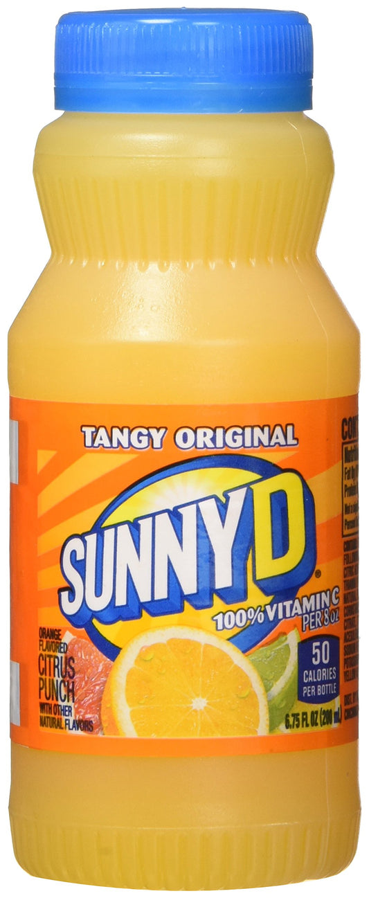 SunnyD Tangy Original Orange Flavored Citrus Punch, 6.75 Fluid Ounce, 24 Count