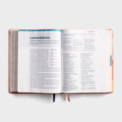 One Step Closer Bible NLT - Pink Watercolor Cloth [Leather Bound] Candace Cameron Bure