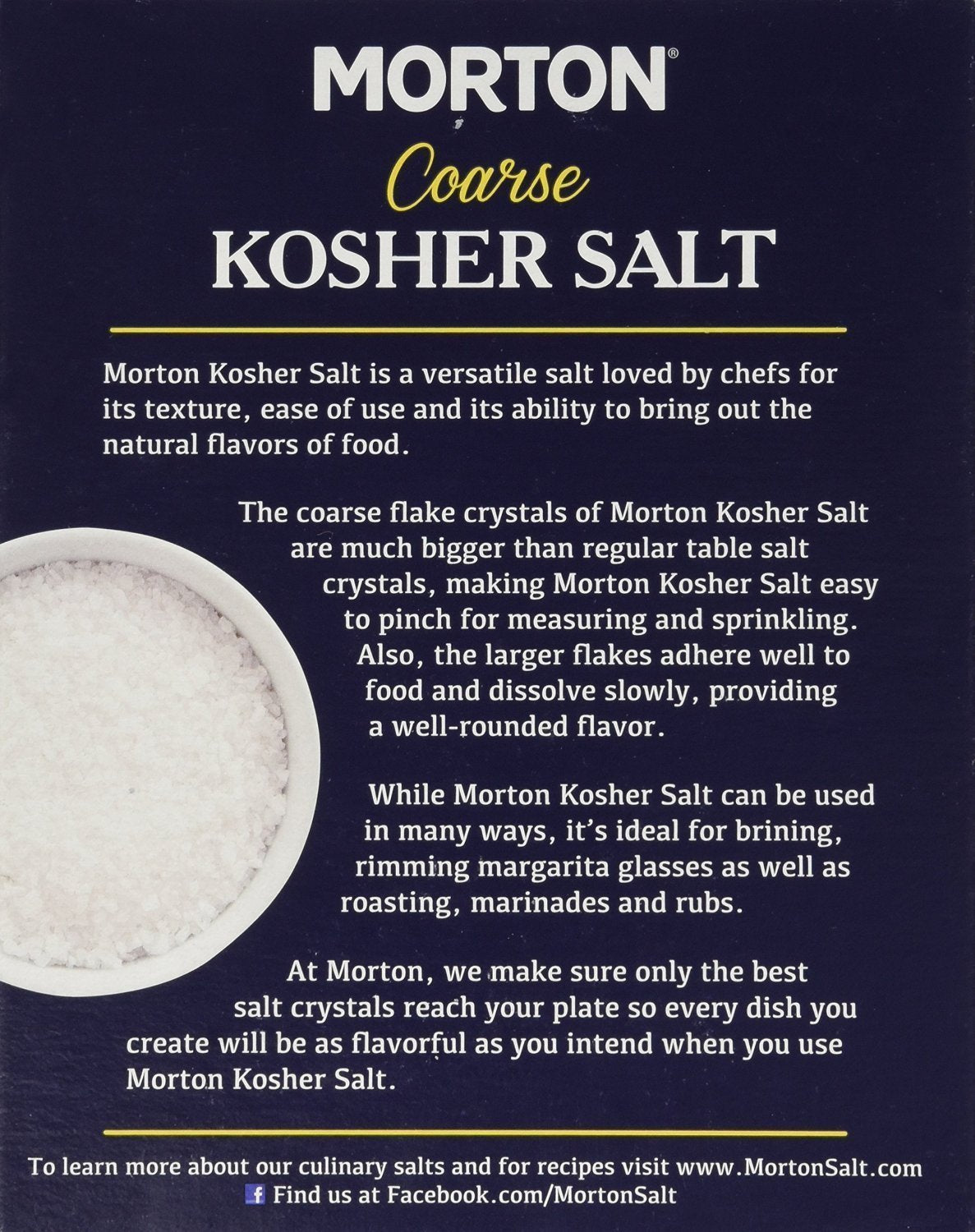 Morton Salt Kosher Salt, 3 lbs, Pack of 2