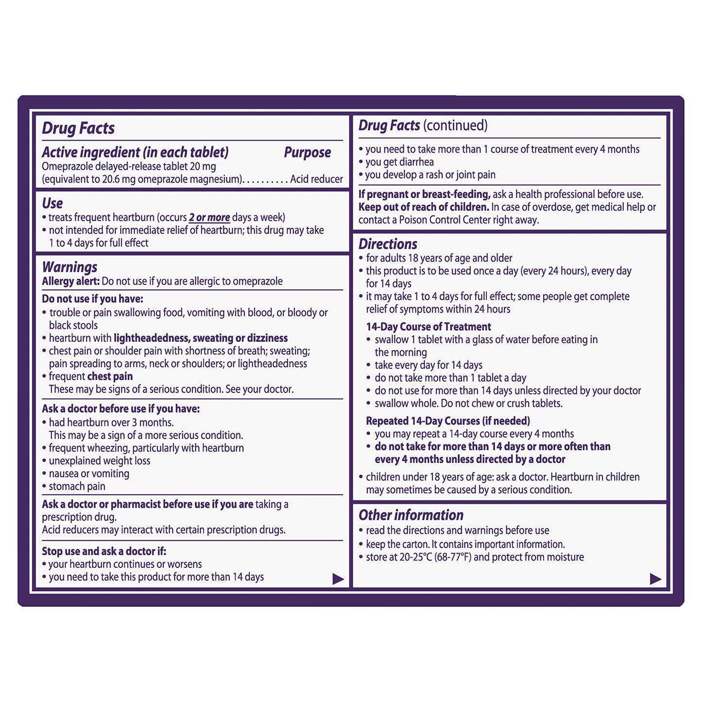 Prilosec OTC Frequent Heartburn Relief Medicine and Acid Reducer, 42 Tablets � Omeprazole Delayed-Release Tablets 20mg - Proton Pump Inhibitor