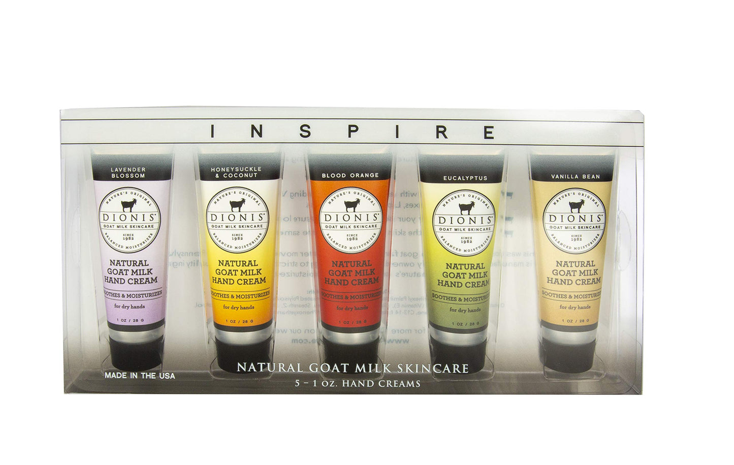 Dionis Goat Milk Hand Cream "Inspire" Collection Gift Set - 2018,1 Ounces