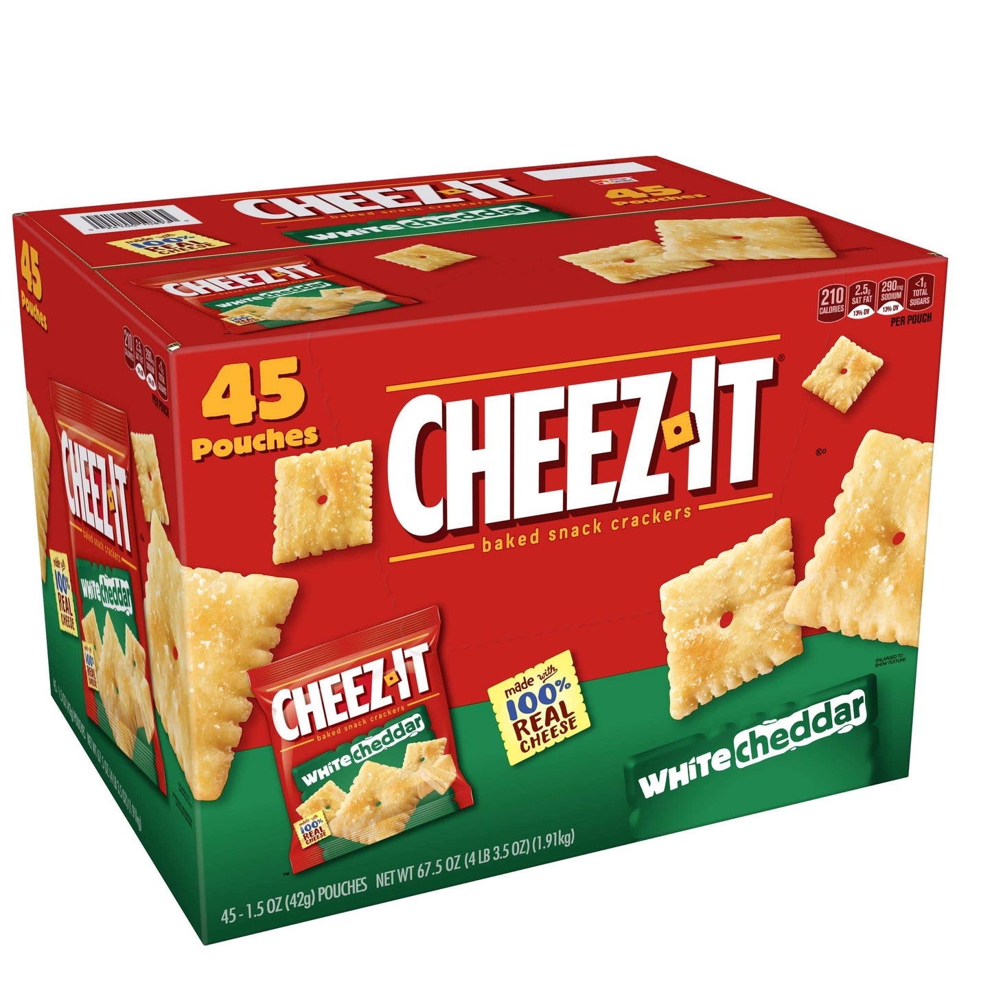 Cheez-It Baked Snack Cheese Crackers, Original, Single Serve, 1 oz Bags�(30 Count)