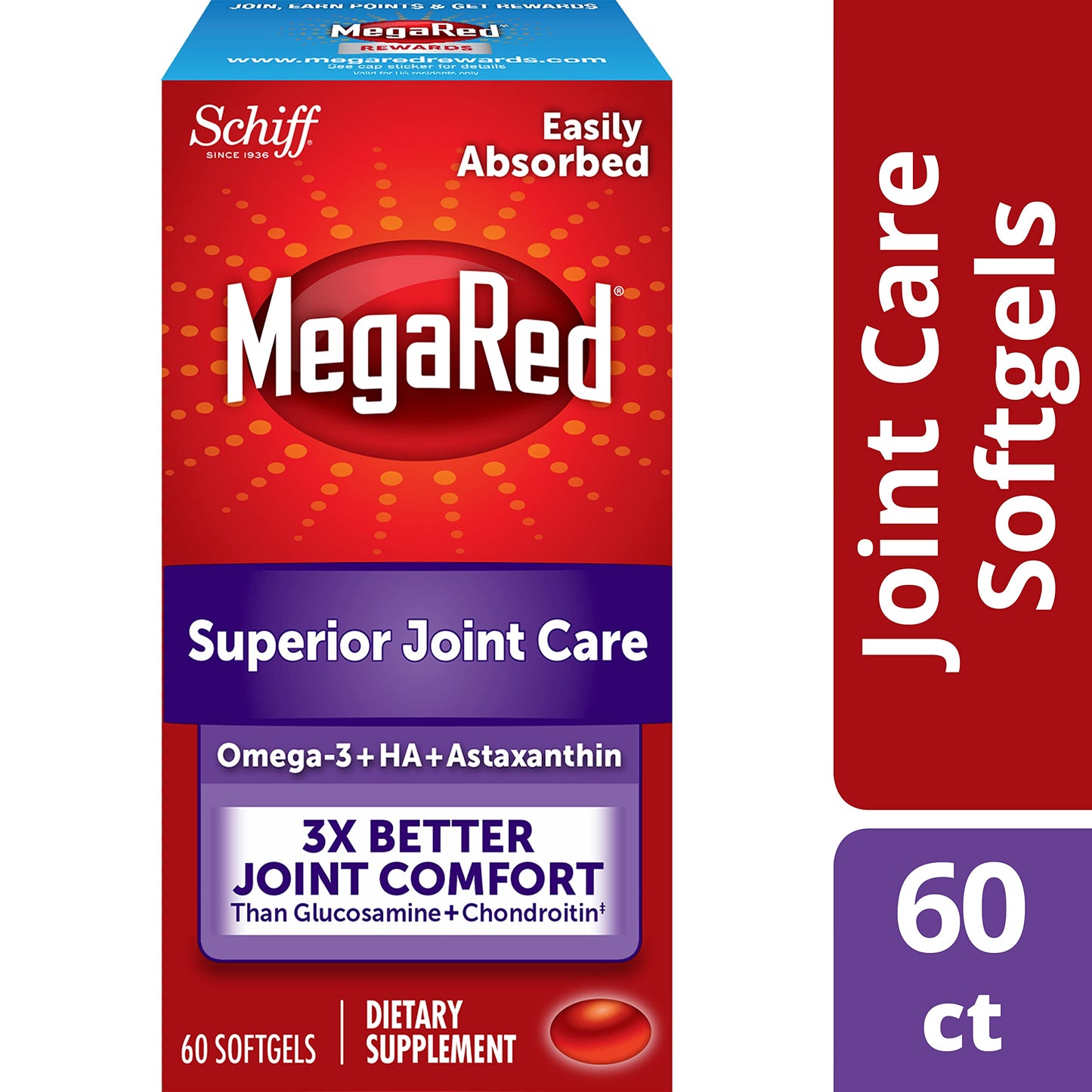Schiff MegaRed Joint Care 60 Day Supply 60 Softgels