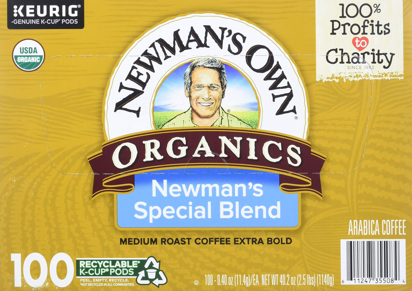 Newman's Own Special Extra Bold Blend Coffee Single-Serve K-Cups, Medium Roast, 100 Count (Packaging May Vary)