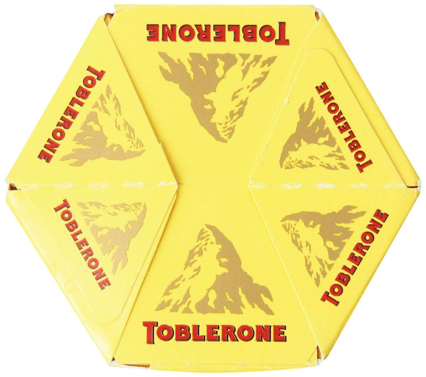 Toblerone Swiss Milk Chocolate with Honey and Almond Nougat, 6 - 100g Bars, Total Net Wt 600g, 3.52 Ounce (Pack of 6)