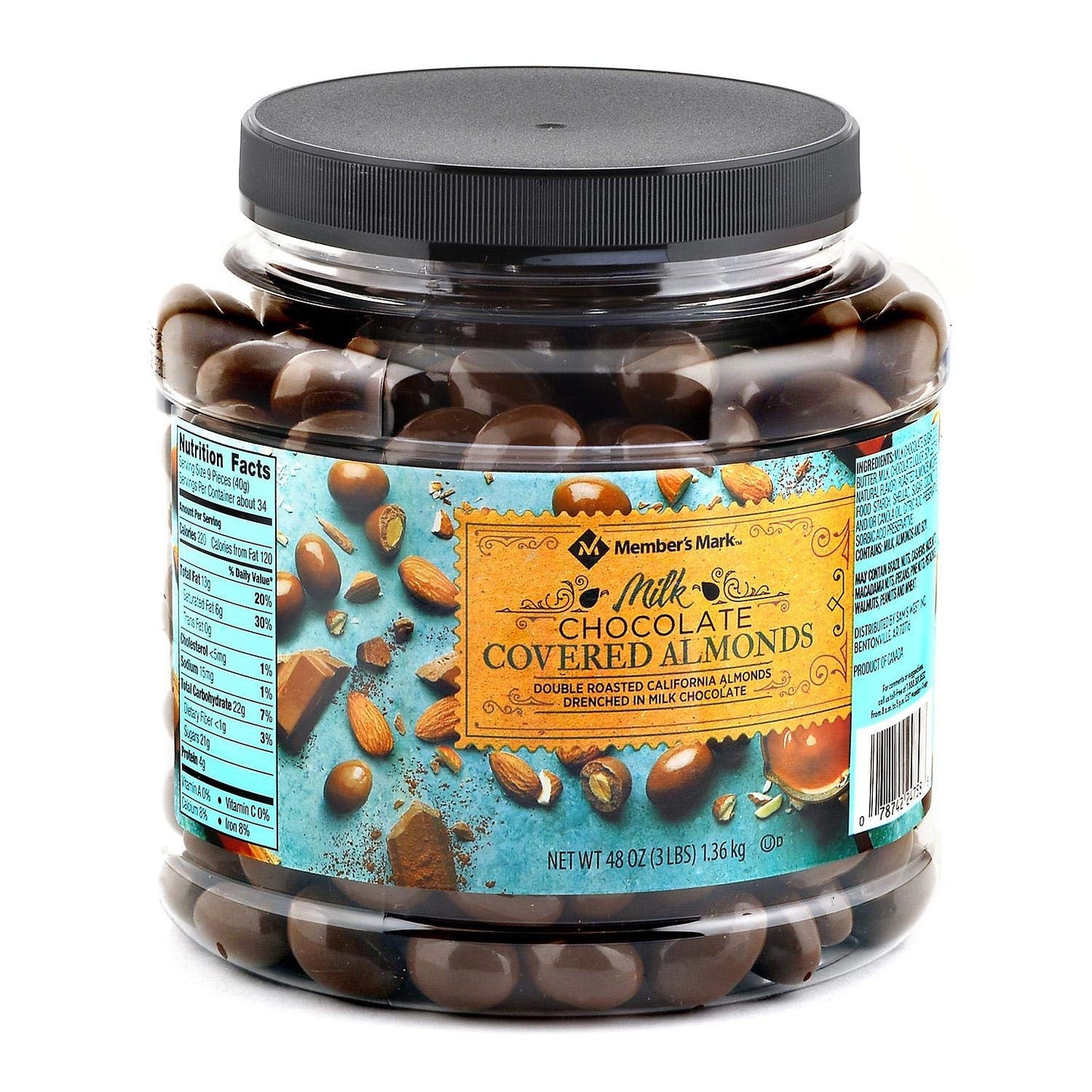 Milk Chocolate Covered Almonds -48 Oz - Members Mark