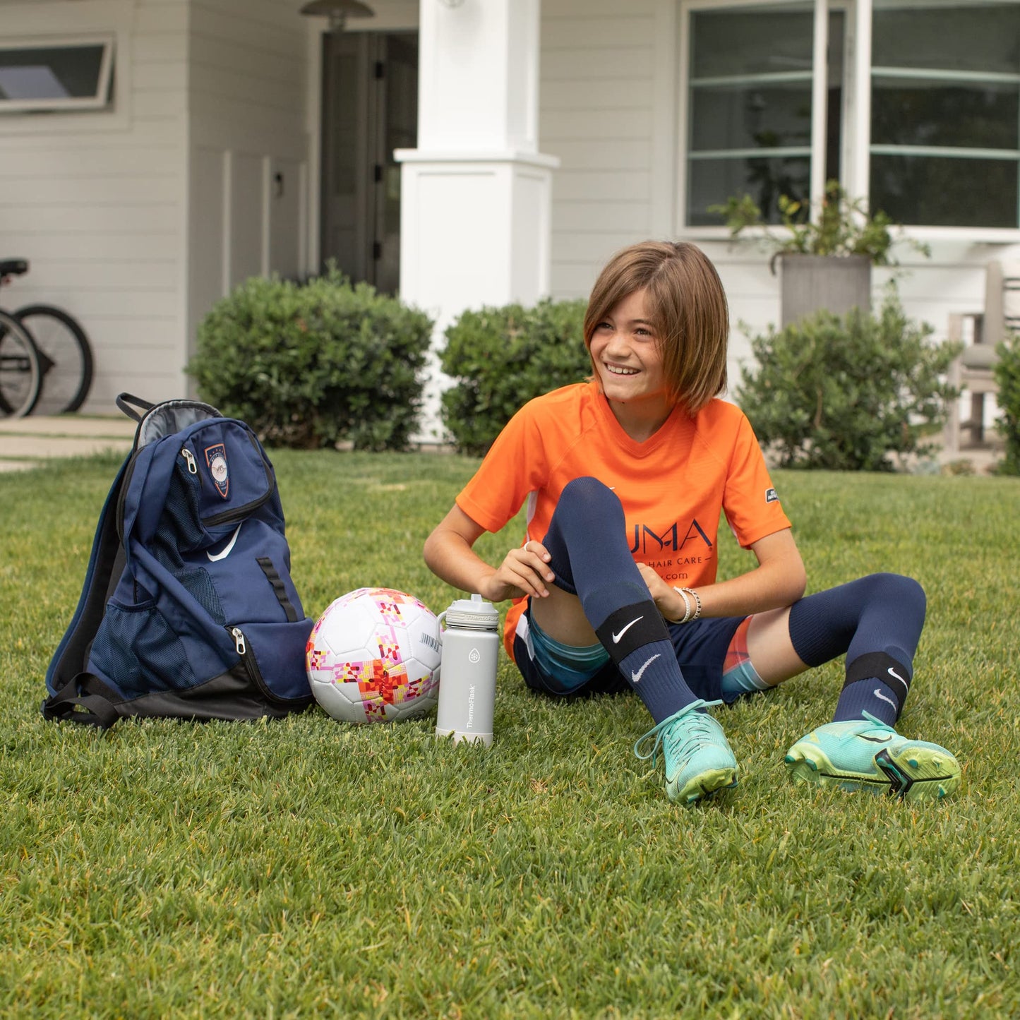 ThermoFlask Double Wall Vacuum Insulated Stainless Steel Kids Water Bottle with Straw Lid, 16 Ounce, 2-Pack, Blueberry/Wolf Grey